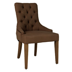 Neptune Henley Upholstered Linen Dining Chair, Mocha